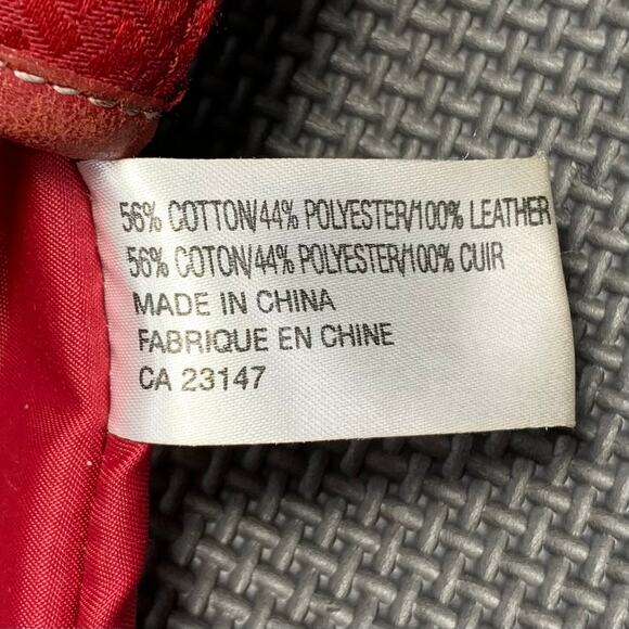 🔴 TABOLS Casual Leather Red Shoulder and Handbag Purse Size Medium CA 23147 - Picture 11 of 11